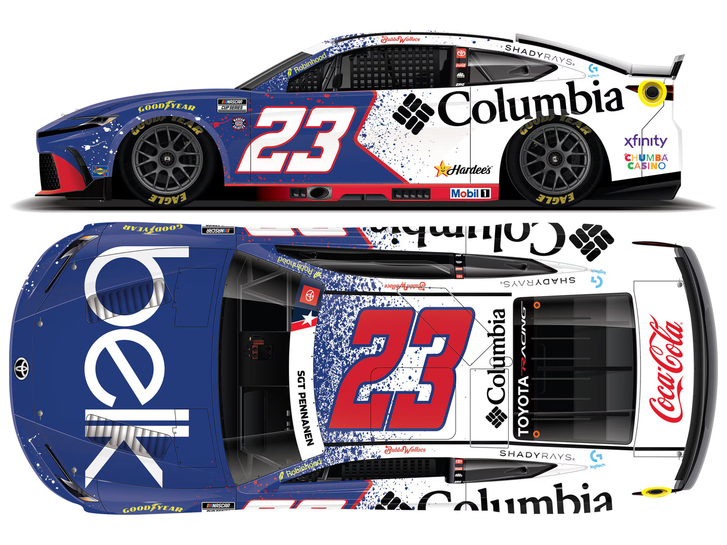 BUBBA WALLACE 2026 COLUMBIA BELK PATRIOTIC 1:24 ARC DIECAST
