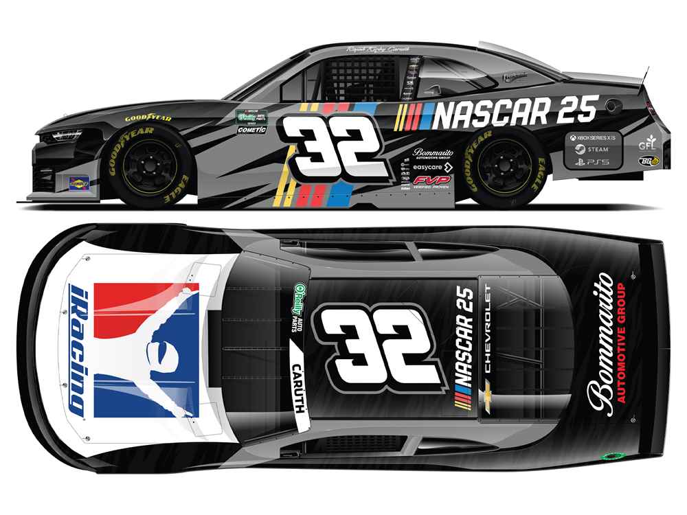 Rajah Caruth Autographed 2026 iRacing / Nascar 25 1:24 O'Reilly Auto Parts Series