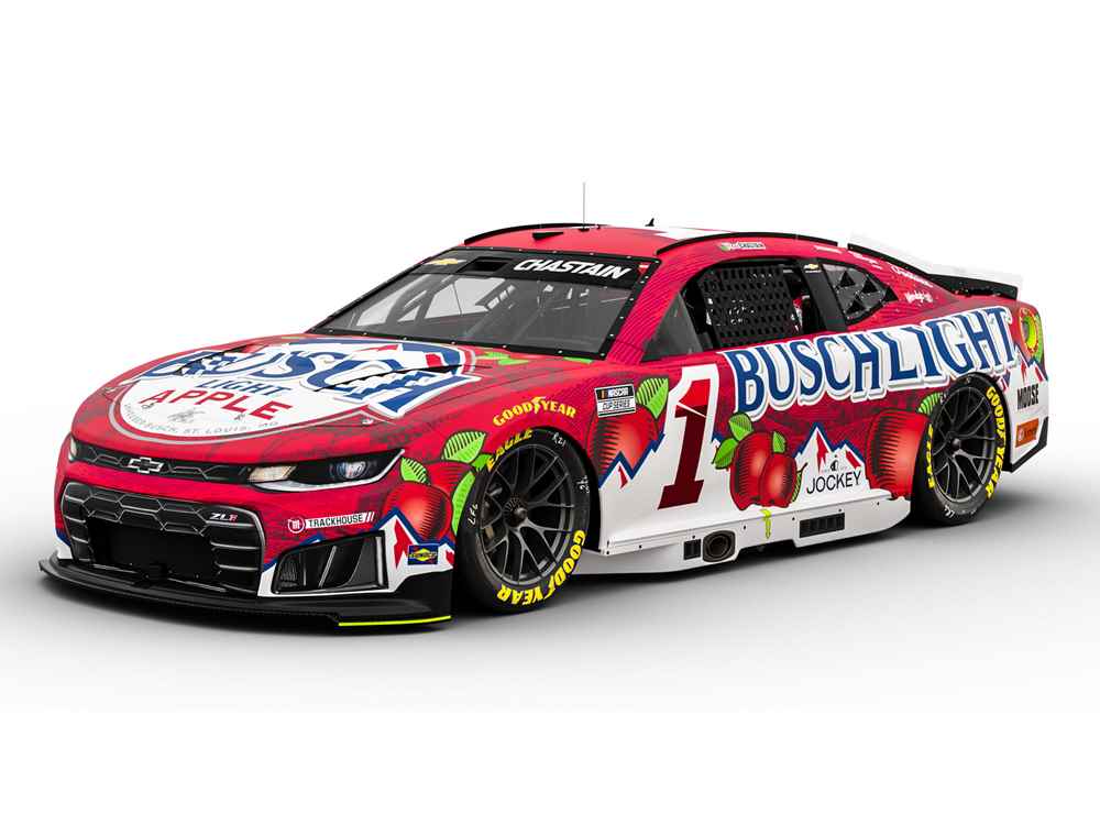 Ross Chastain 2026 Busch Light Apple 1:24 Color Chrome Nascar Diecast - FOIL NUMBER DIECAST