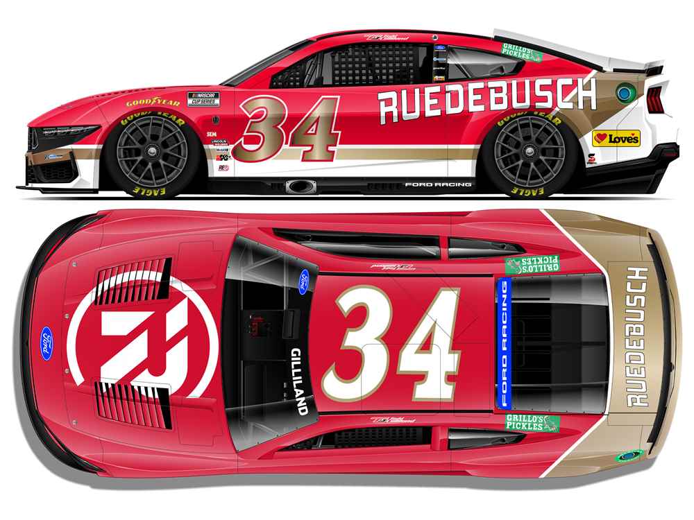 Todd Gilliland 2026 Ruedebusch Throwback 1:24 Nascar Diecast