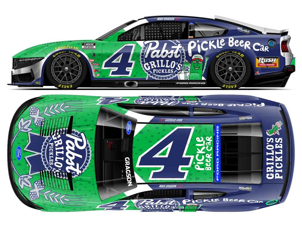 Noah Gragson 2026 Grillo's Pickles/Pabst Blue Ribbon 1:24 Galaxy Color Nascar Diecast