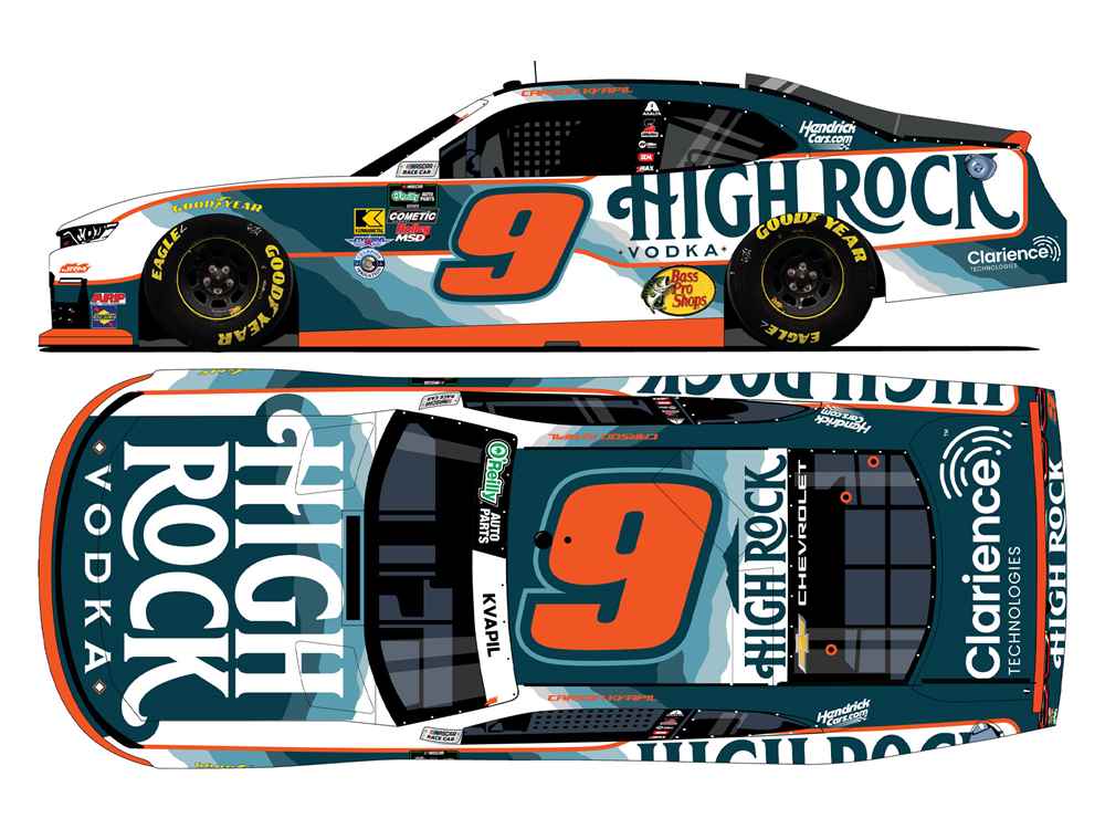 Carson Kvapil 2026 High Rock Vodka 1:24 O'Reilly Auto Parts Series