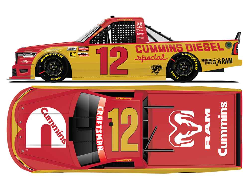 Brenden "Butterbean" Queen 2026 Cummins Throwback 1:24 Nascar Diecast - Truck Series