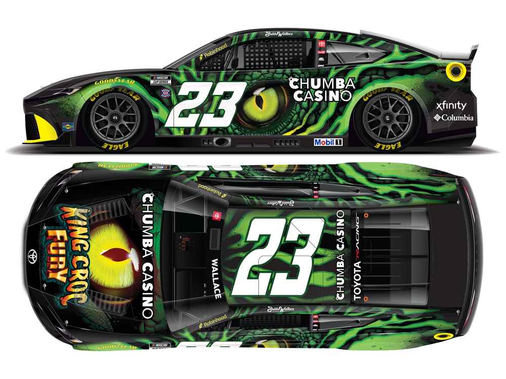 Bubba Wallace 2026 Chumba Casino King Croc Fury 1:24 Nascar Diecast