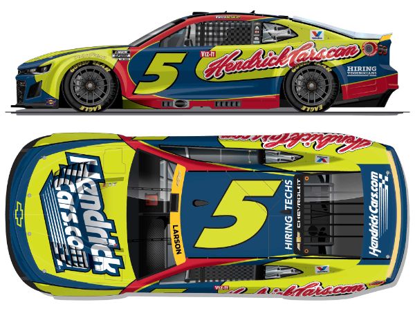 KYLE LARSON 2026 HENDRICKCARS.COM KYLE BUSCH TRIBUTE 1:24 COLOR CHROME DIECAST