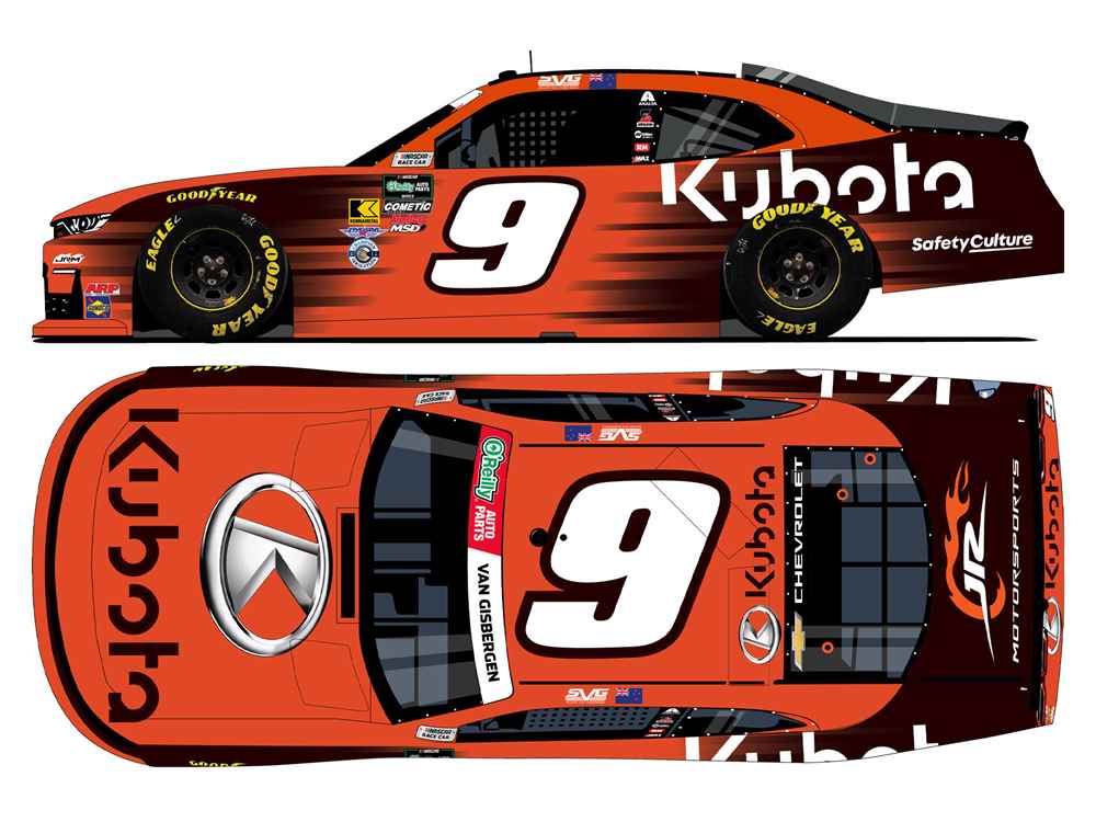 Shane Van Gisbergen 2026 Kubota 1:24 Color Chrome Nascar Diecast - O'Reilly Auto Parts Series