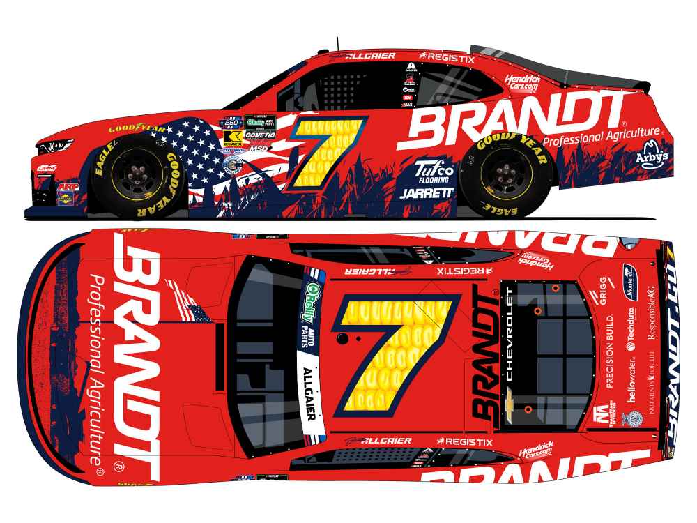 Justin Allgaier 2026 Brandt Patriotic 1:24 Nascar Diecast - O'Reilly Auto Parts Series