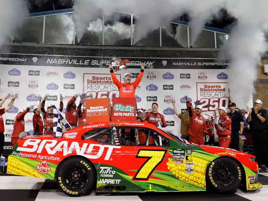 Justin Allgaier 2026 Brandt Nashville 5/30/26 Race Win 1:24 Color Chrome Nascar Diecast - O'Reilly Auto Parts Series