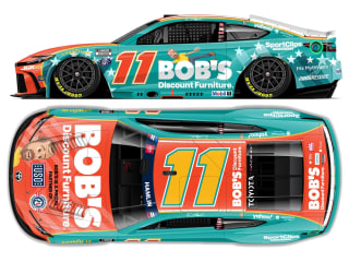 DENNY HAMLIN 2026 BOB'S DISCOUNT FURNITURE PATRIOTIC 1:24 COLOR CHROME ARC DIECAST