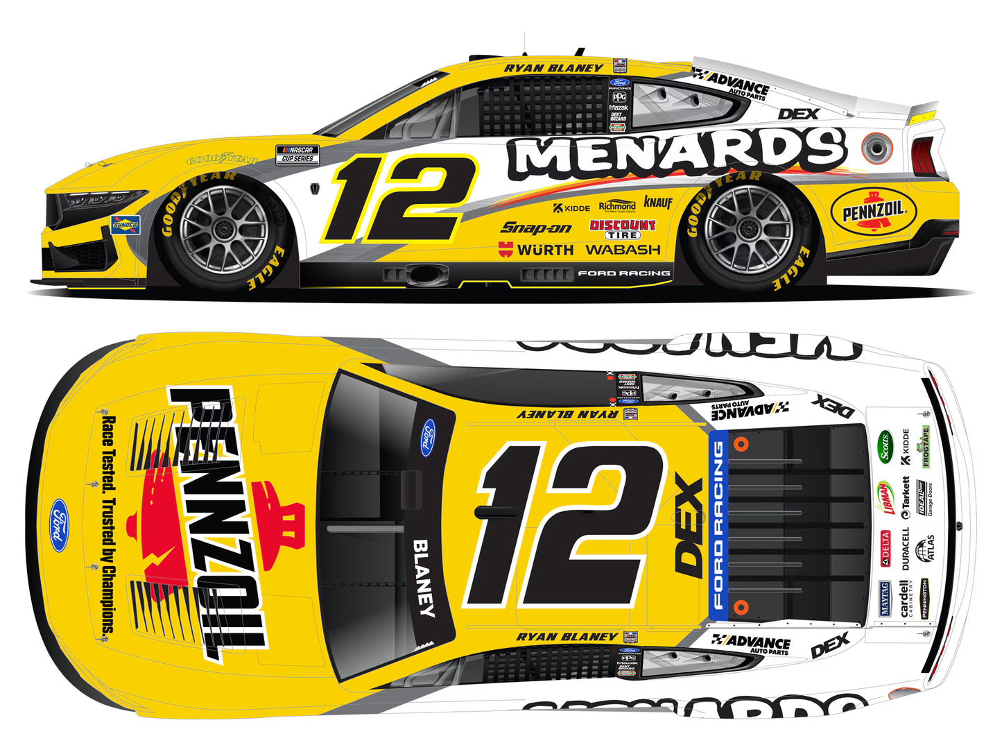 RYAN BLANEY 2026 MENARDS PENNZOIL 1:24 ARC DIECAST