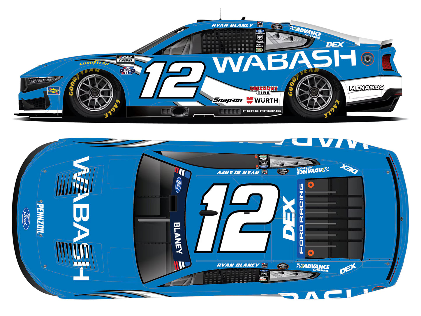 RYAN BLANEY 2026 WABASH 1:24 ARC DIECAST