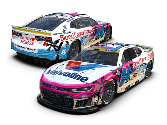 WILLIAM BYRON 2026 VALVOLINE BLOOD CANCER UNITED 1:24 COLOR CHROME ARC DIECAST