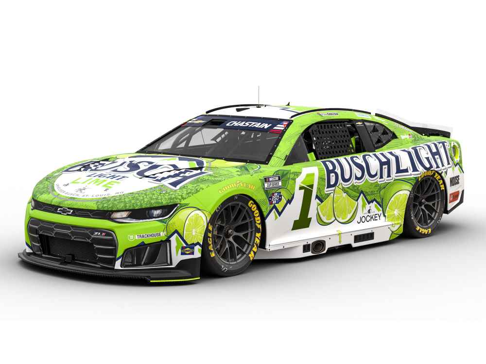 Ross Chastain 2026 Busch Light Lime 1:24 Liquid Color Nascar Diecast - FOIL NUMBER DIECAST