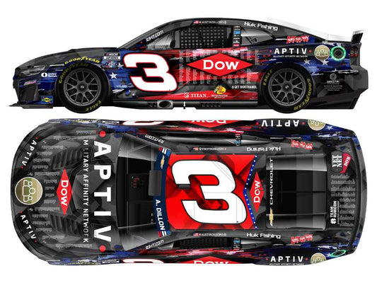 Austin Dillon 2026 Dow Salute to Veterans 1:24 Nascar Diecast