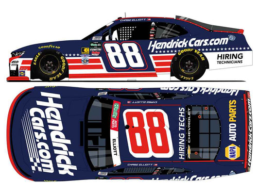 Chase Elliott 2026 HendrickCars Patriotic 1:24 Liquid Color Finish O'Reilly Series