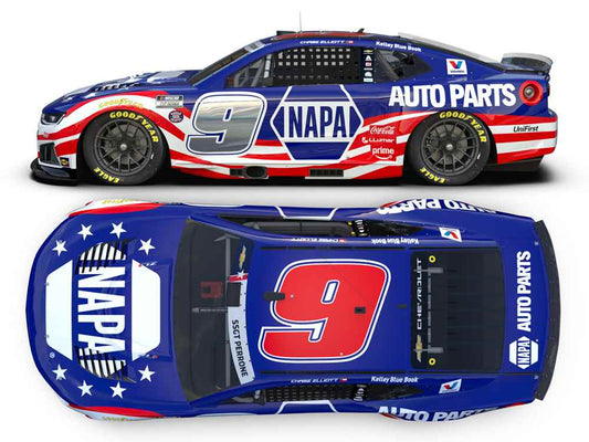Chase Elliott 2026 Napa Patriotic 1:24 Liquid Color Nascar Diecast - FOIL NUMBER DIECAST