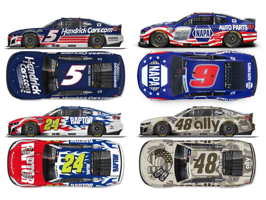 Hendrick Motorsports Patriotic 4-Car Set 1:64 Nascar Diecast