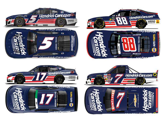 HendrickCars.com Patriotic 4-Car Set 1:64 Nascar Diecast