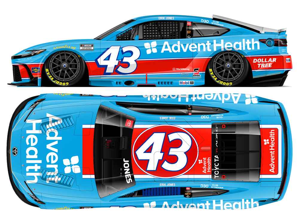 Erik Jones 2026 Adventhealth Throwback 1:24 Nascar Diecast