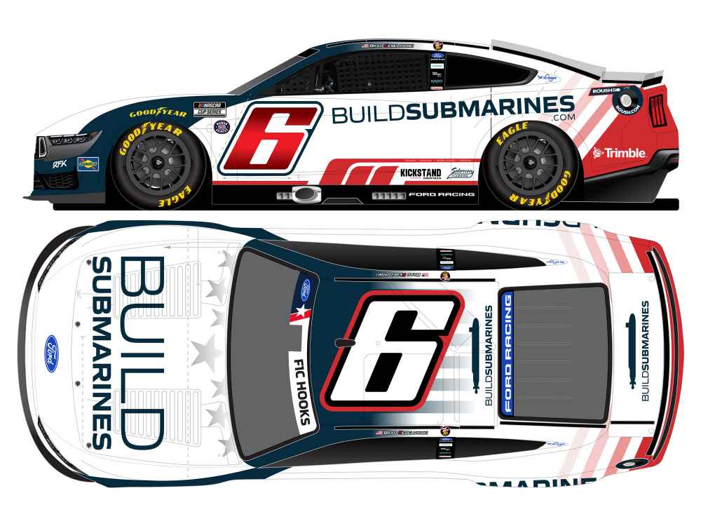 Brad Keselowski 2026 Buildsubmarines.com Salutes 1:24 Nascar Diecast - FOIL NUMBER DIECAST