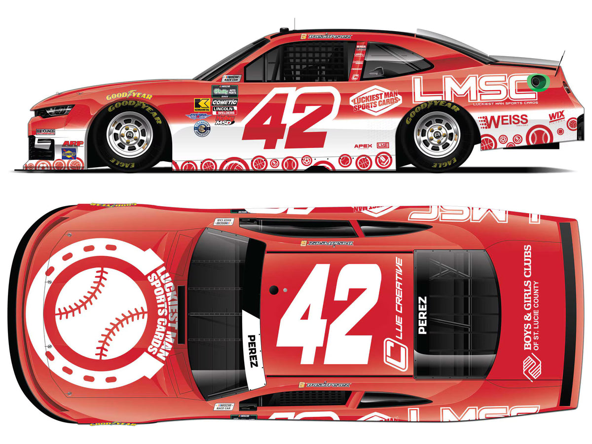 BRAD PEREZ 2026 LUCKIEST MAN SPORTS CARDS 1:24 COLOR CHROME ARC DIECAST