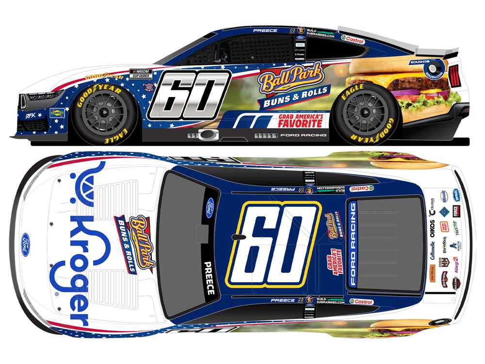 Ryan Preece 2026 Kroger/Ball Park Buns & Rolls 1:24 Elite FOIL Numbers Nascar Diecast