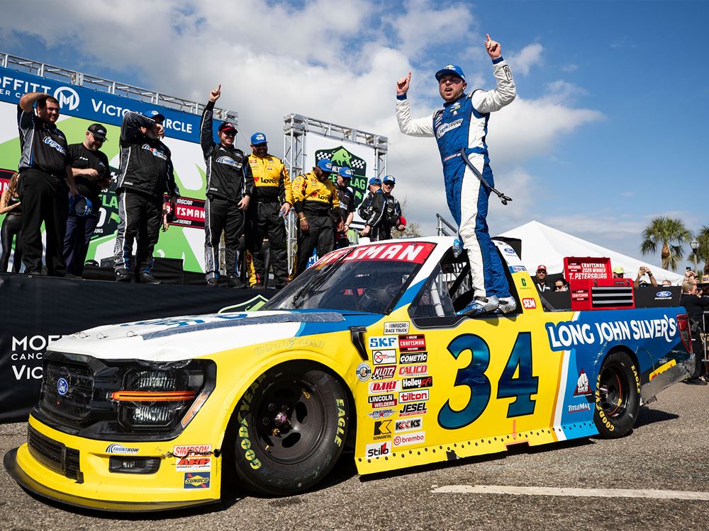 Layne Riggs 2026 Long John Silver's St. Petersburg 2/28 Race Win 1:24 Nascar Diecast