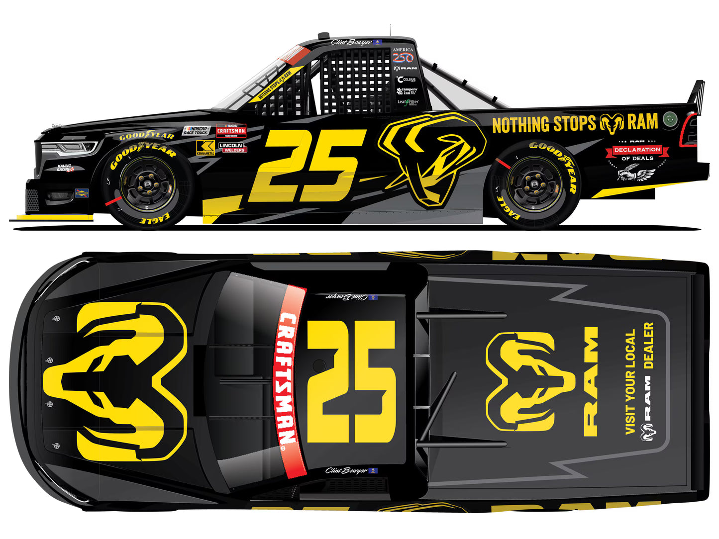 CLINT BOWYER 2026 RAM TRUCKS 1:24 ARC DIECAST