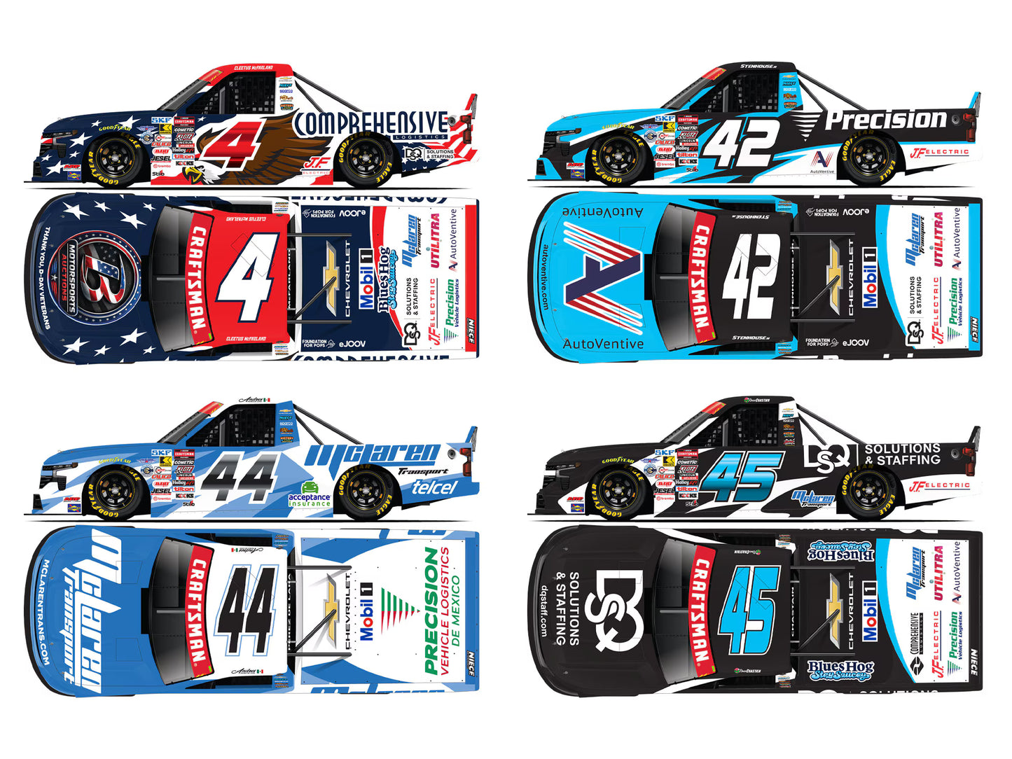 NIECE MOTORSPORTS 2026 1:64 ARC FOUR TRUCK SET