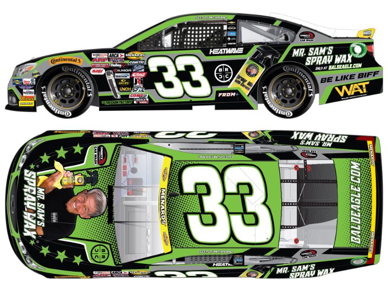 CLEETUS MCFARLAND 2027 MR. SAM'S SPRAY WAX 1:24 ARC DIECAST GALAXY COLOR