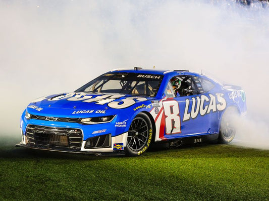 BREXTON BUSCH LUCAS OIL KYLE BUSCH TRIBUTE BURNOUT 1:24 ELITE DIECAST